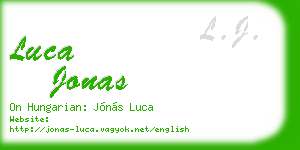 luca jonas business card