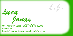 luca jonas business card